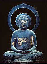 木阿弥陀佛坐的雕象
