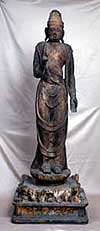 Wooden St. Kannon statue