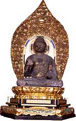 Wooden Yakushi Nyorai Sitting Statue