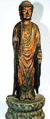 Amida菩萨古铜色雕象