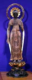 Wooden wooden statue of Amida Nyorai standing statue