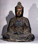神聖的Kannon木雕象