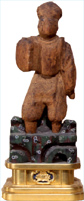 Wooden Den Inari God Statue