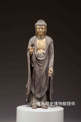 Wooden Amitabha statue