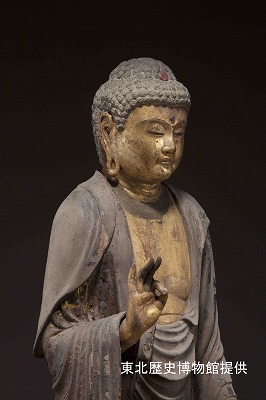 Wooden Amitabha statue