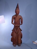 Wooden Rokukan statuette