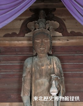 Wooden eleven-faced statue of Guanyin