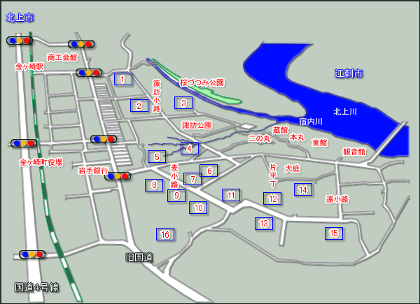 Kanegasaki Samurai Residence Map