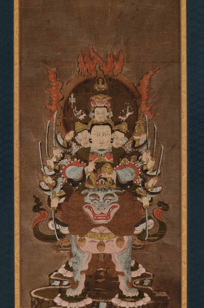 紙本著色刀八毘沙門天画像【平泉：毛越寺】 | いわての文化情報大事典